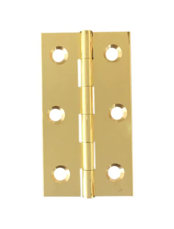 Solid Brass 63x35x1.6mm Fixed Pin Polished