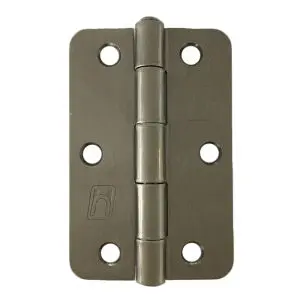 Steel 89x58x2.0mm 1/4" Radius Hinge Gunmetal