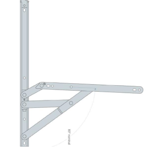Bristol 4 Bar SS Friction Stay 16" Heavy Duty (BP16HD) (13.451)