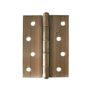 Hinge Steel 100x75x2.0mm Bronze, Loose Steel Riveted Pin (1840 4") (HS10075BRLS)