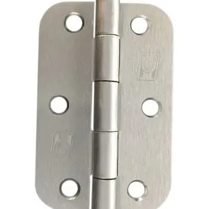 Steel 89x58x2.0mm 1/2" Radius Hinge Satin Chrome