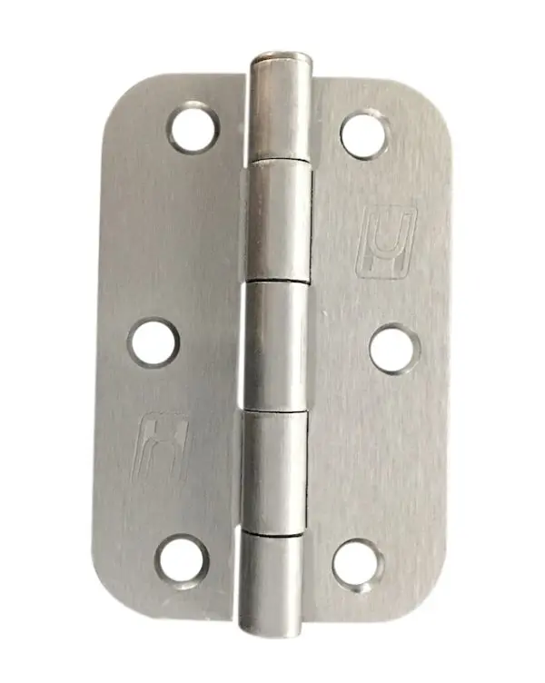 Steel 89x58x2.0mm 1/2" Radius Hinge Satin Chrome