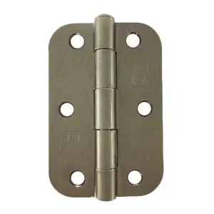 Steel 89x58x2.0mm 1/2" Radius Hinge Gunmetal