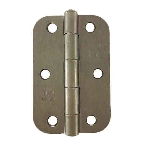 Steel 89x58x2.0mm 1/2" Radius Hinge Gunmetal