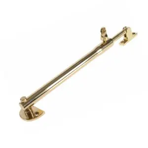 Telescopic Stay 250mm Polished Brass, Extends to 375mm Overall (MHJTELE250)