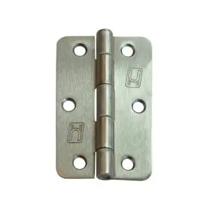 Steel 89x58x2.0mm 1/4" Radius Hinge Satin Nickel