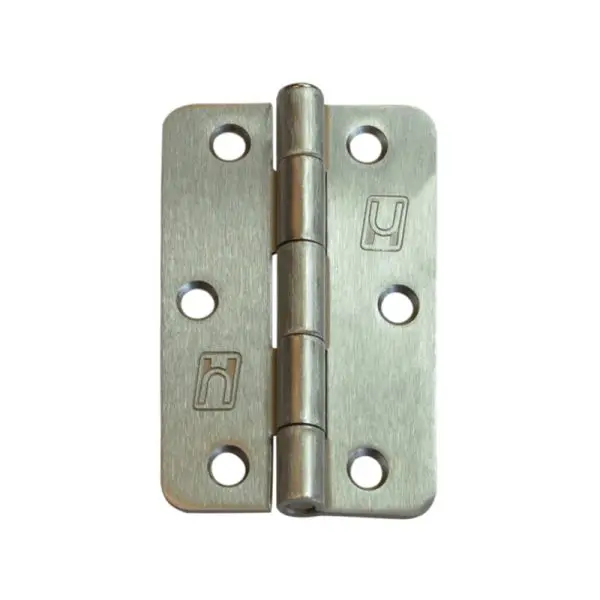 Steel 89x58x2.0mm 1/4" Radius Hinge Satin Nickel