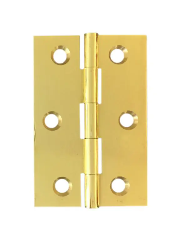 Solid Brass 75x50x2.0mm Fixed Pin Polished