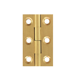 Hinge Brass 38x22x1.2mm Fixed Pin Brushed and Lacquered (HB3822FM)