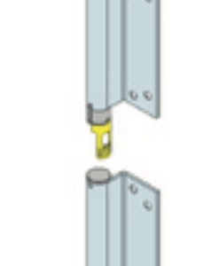 Centor E2 No Guide Channel Pivot Set, Stainless Steel.  Max Panel Weight 40kg.  Max Panel Width 1000mm. Max Panel Height 3000mm. (E2BPPSS)