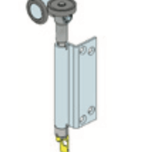 Centor E2 No Guide Channel End Carrier Set Set, Stainless Steel. Max Panel Weight 40kg.  Max Panel Width 1000mm. Max Panel Height 3000mm. (E2BPECSS)