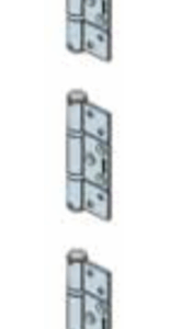 Centor E3 Straight Hinge No Handle Set (3Hinges), Stainless Steel (E3HNHSS)