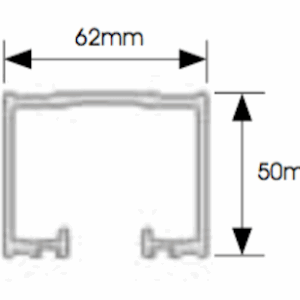 Centor E3 Track 2700mm, Natural Anodised (E3TA27N)