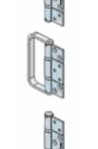 Centor E3 Half Offset Hinge Set (2 Hinges + DH), Stainless Steel (E3HHSS)