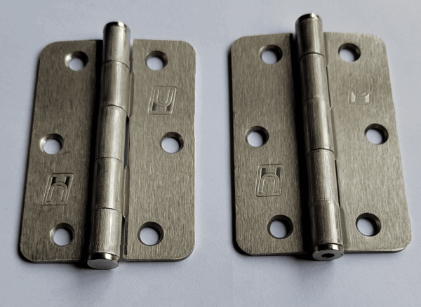 Steel 89x58x2.0mm Radius Button Tip Hinge SN