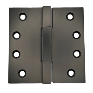 Hinge Brass 100x100x3.5mm Square Knuckle Fixed Pin (10.7mm) Gunmetal (Incl. #9x25 & #9x40 Screws) (HB100100SQFGN)