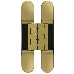 CEAM 1431 Fully Concealed 3D Hinge Polished Brass c/w 8 screws 10gx45mm (BEL-BAC1431PB)