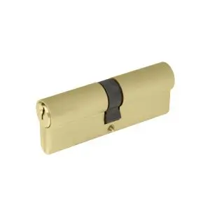 Euro Double Cylinder 80mm Polished Brass