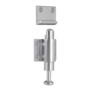 Solid Brass Spring Catch Satin Chrome