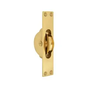 Sash Pulley 124x25 Cast Solid Brass Unlacquered Brass