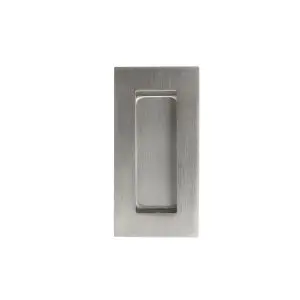 Square Flush Pull (Single) 102x51mm Stainless Steel