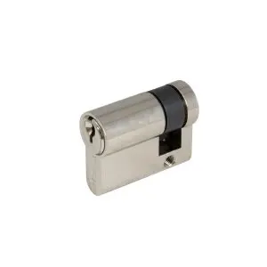 Single Cylinder Key 30mm Brushed Nickel