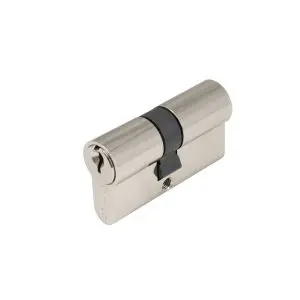 60mm Euro Double Cylinder Key/Key Brushed Nickel