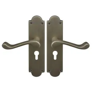 Victorian Door Furniture Euro Lock Roman Brass