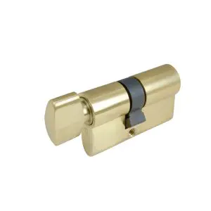 Euro Cylinder Key/Snib 60mm B/S Polished Brass