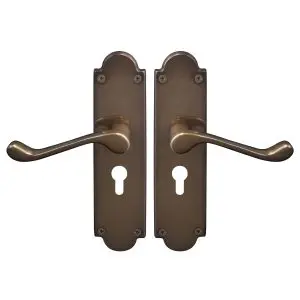 Victorian Door Furniture Euro Punched Antique Bronze