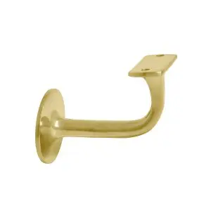 Windsor Stair Rail Bracket 75mm Flat Mount Pol Brass