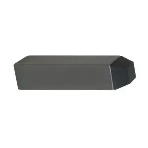 80mm Square Doorstop Skirting Mount Graphite Nickel