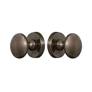 Knob Latch Victorian Round Rose Antique Bronze