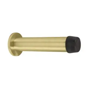 85mm Doorstop Concealed Skirting Fix Matt Satin Brass