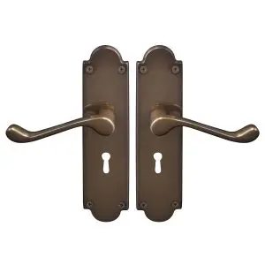 Victorian Lever Lock Standard Key Hole Antique Brass