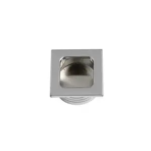 Sliding Door Edge Pull Square 26x26mm Satin Chrome
