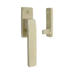Windsor Cube Window Fastener UNLACQUERED SATIN BRASS