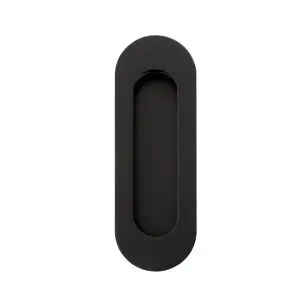 Oval Concealed Fix Flush Pull 120x40 Black