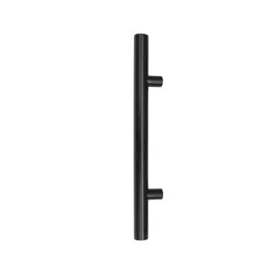 450mm Pull Handle 32mm dia. FF Single BLACK 316 SS 250mm centres, 450mm O/L 78mm P
