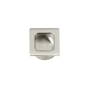 Sliding Door Edge Pull Square 26x26mm Brushed Nickel