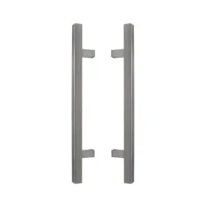 Square Pull Handle 450mm O/A, 25x25mm (Pair)