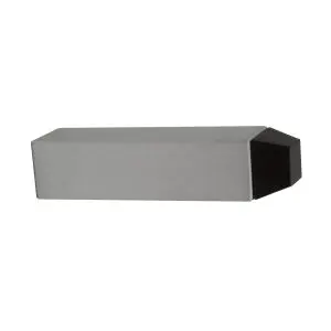 80mm Square Doorstop Skirting Mount Brushed Nickel