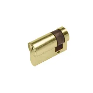 Single Cylinder Key 30mm Polished Brass