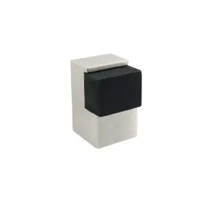 60mm Square Doorstop Floor Mount Brushed Nickel