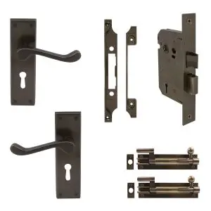 Windsor French Door Kit Polish Antique Bronze (7005+1107+1109+2x5213)