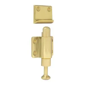 Solid Brass Spring Catch Unlacquered Brass