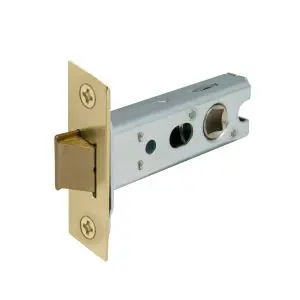 Heavy Duty Tubular Latch 57mm Back Set  Polished Brass