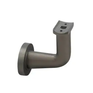 Stair Rail Bracket Vulcan style Round Plate Graphite Nickel