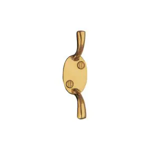 Windsor Cleat hook Polished Brass