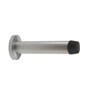 85mm Doorstop Concealed Skirting Fix  Brushed Nickel